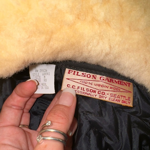 FILSON DOUBLE MACKINAW CAP ( sz:M  56-57cm / Red x Black) Made in U.S.A. B0199 - Picture 5 of 5